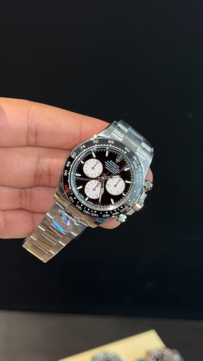 Premium Daytona Le Mans | Silver Chain | Chrono | Black Dial