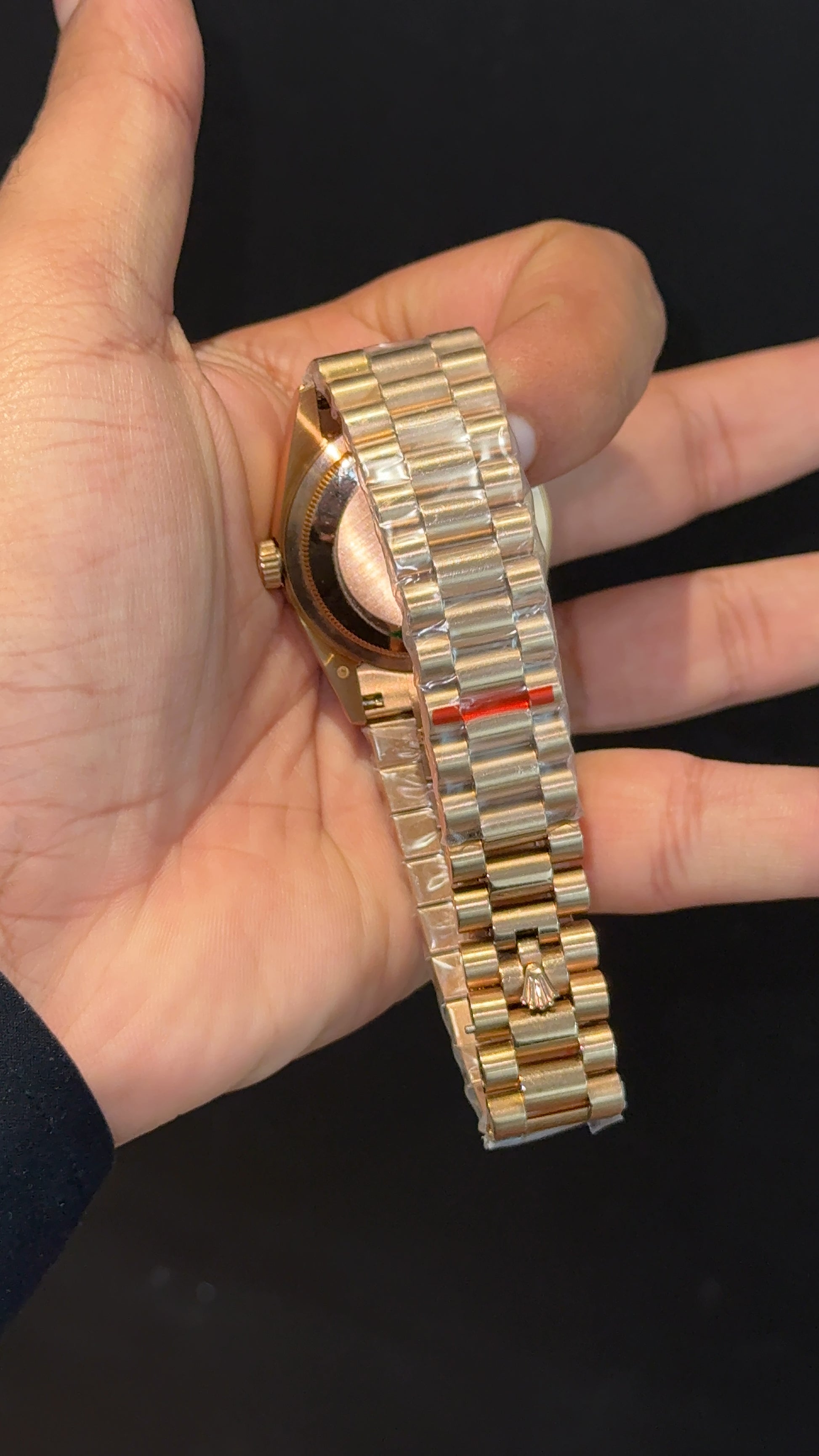 Daydate | 36mm | Diamond Case | Rose Chain | Olive Green Dial - twentyfour