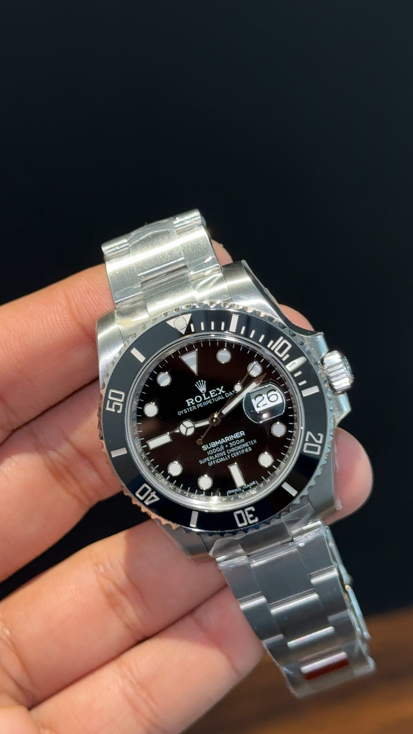 Executive Submariner | Silver Chain | Black Dial