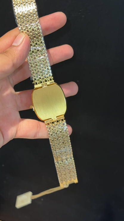 Pp Ellipse | Gold Mesh Chain | Blue Ebony Dial