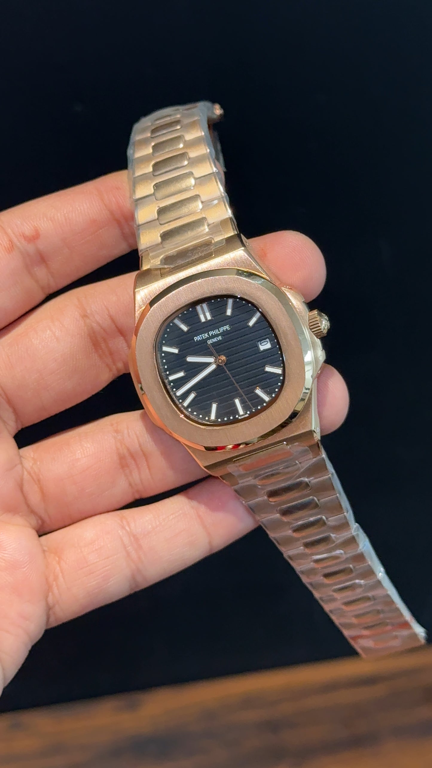 PP Auto | Rose Chain | Black Dial