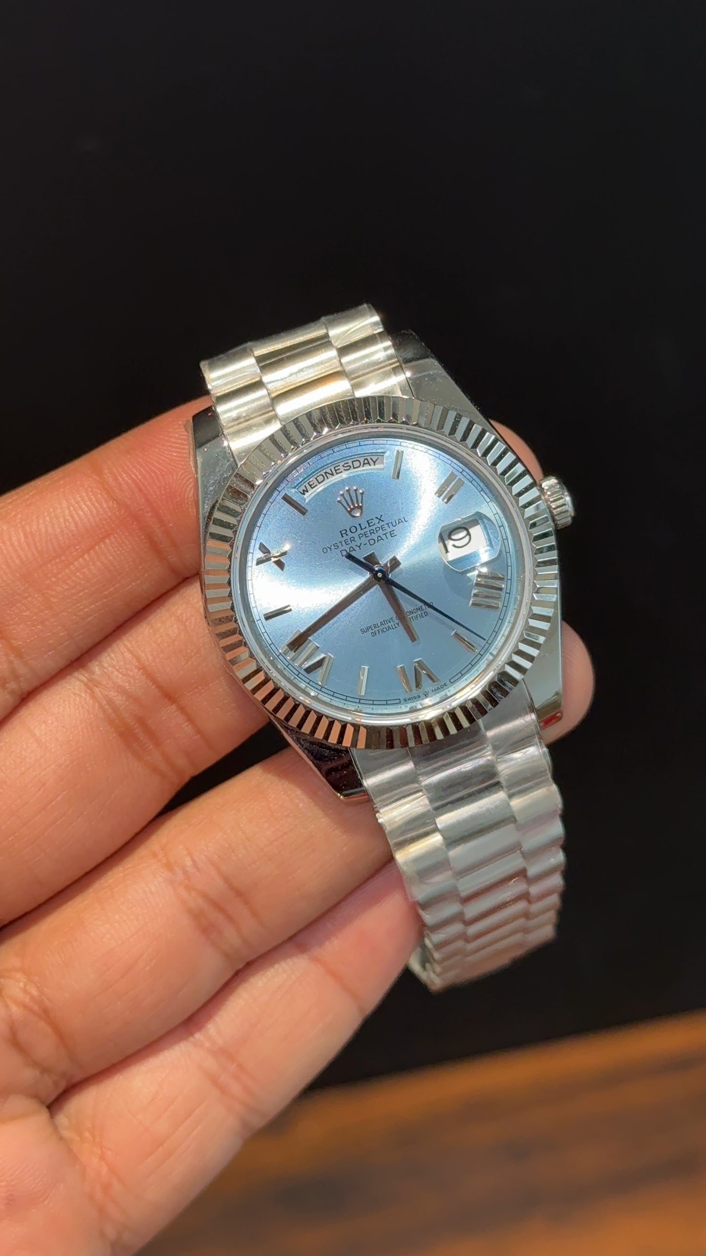 Premium Daydate | Silver Chain | Tiffany Dial