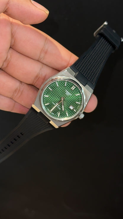 Tissot Prx | Quartz | Black Silicone Strap | Green Texture Dial