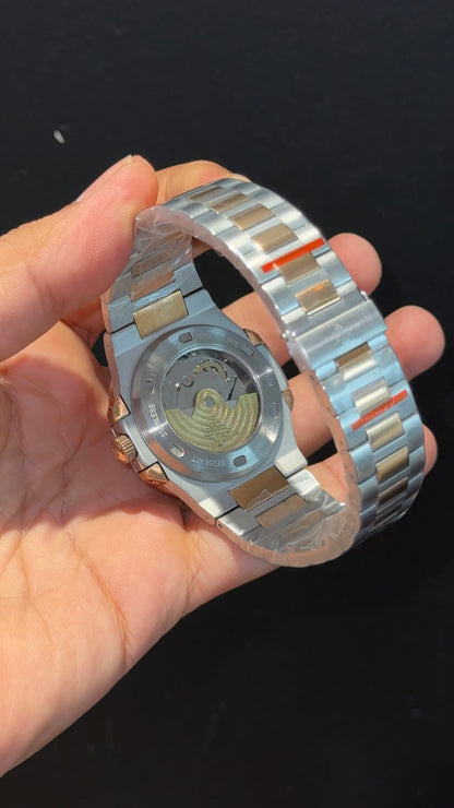 PP Auto | Rose Two Tone | Gradient Blue Dial