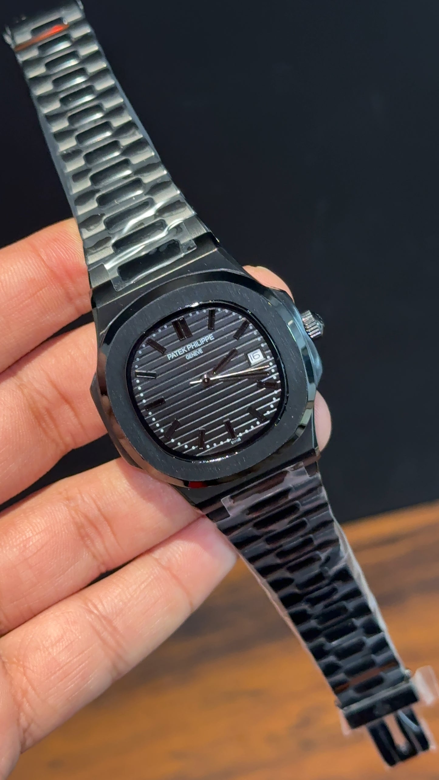 PP Auto | Black Chain | All Black Dial