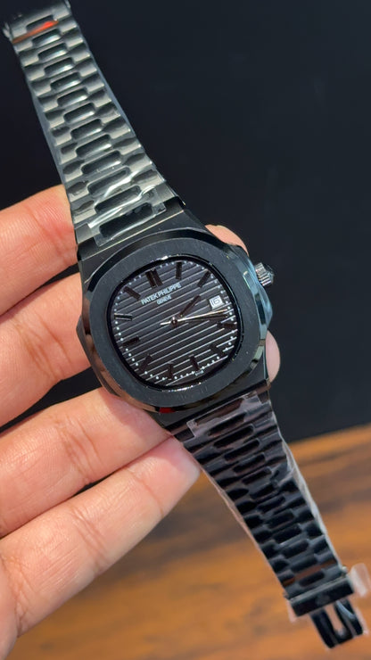 PP Auto | Black Chain | All Black Dial