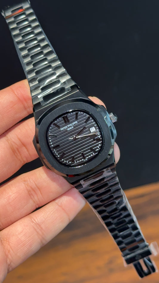 PP Auto | Black Chain | All Black Dial