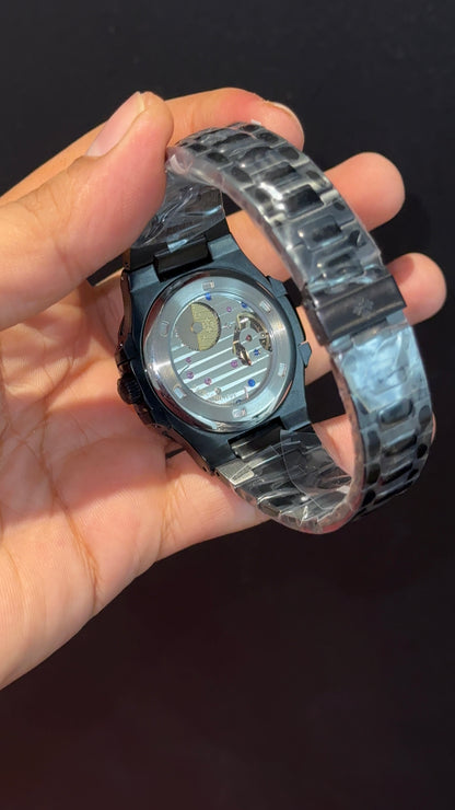 Pp Auto | Moonphase | Black Chain | Sub Green Dials