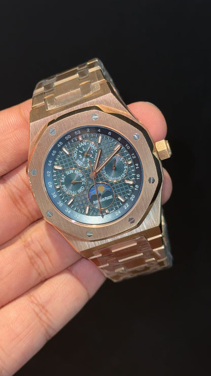 AP Auto | Rose Chain | Chrono | Calendar Edition | Blue Dial