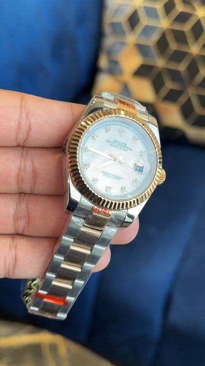 Datejust Two Tone oyester diamond white