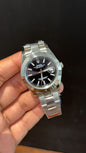Datejust | Silver Oyester Chain | Plain Bezel | Black Dial - twentyfour