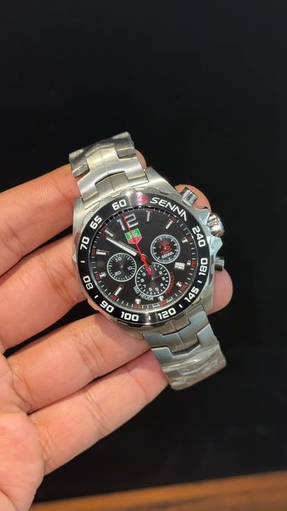 Tag Formula 1 | Silver Chain | Chrono | Black Dial
