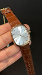 Pp Ellipse | Rose Case | Brown Leather Strap | White Ebony Dial