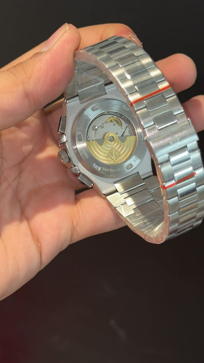 PP Auto | Single Time Edition | Silver Chain | Shaddy Golden Dial