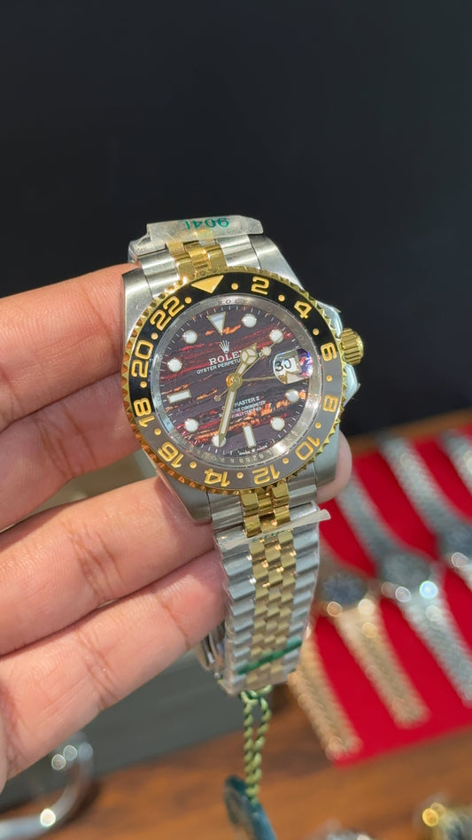 GMT Master | Gold Two Tone | Red Landscape Dial - twentyfour