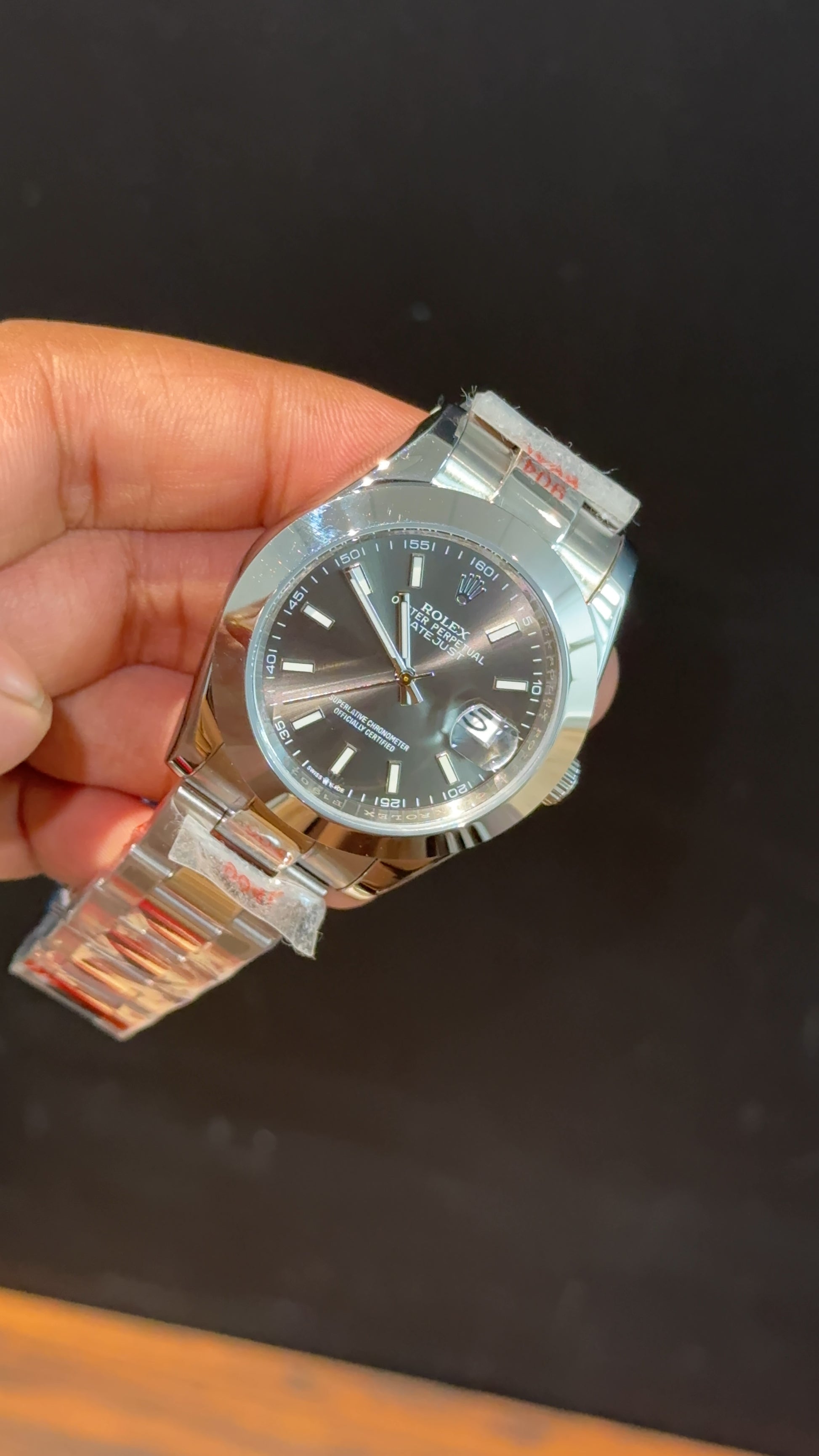 Datejust | Silver Oyester Chain | Plain Bezel | Grey Dial - twentyfour