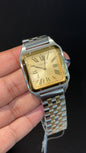 Santos De Cartier | Slim Edition | Gold Two Tone | Gold Dial