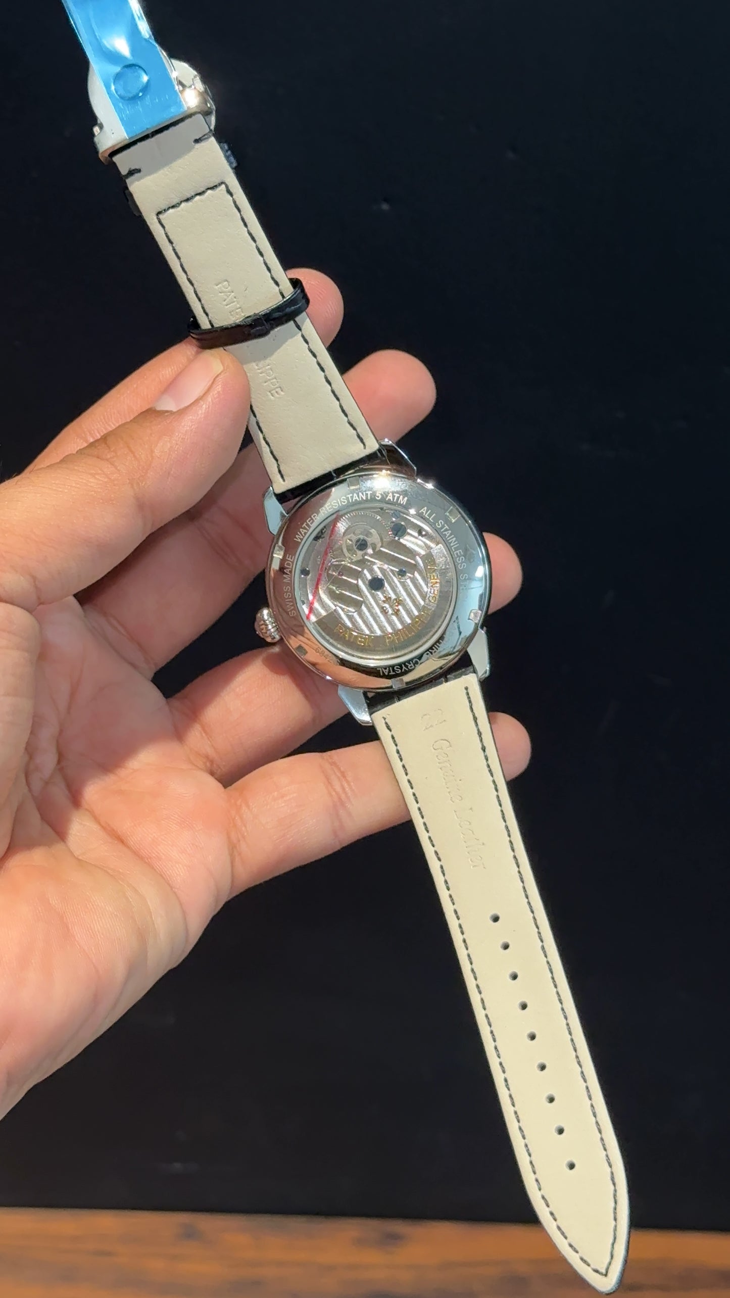 Pp Auto | Pendulum | Silver | Black Strap | Black Circle Dial