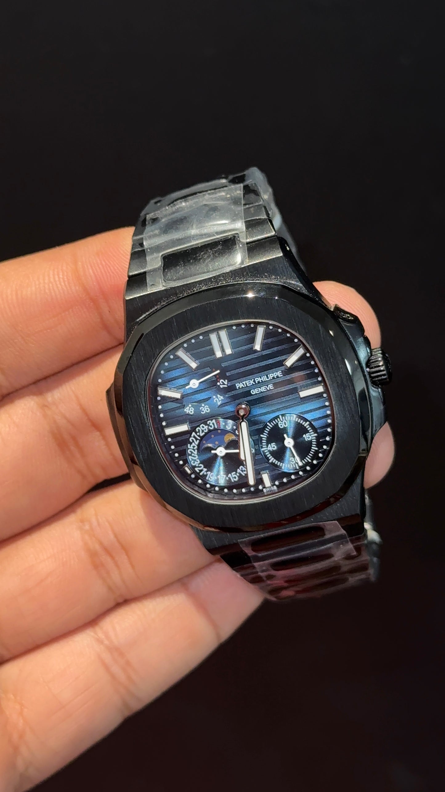 Pp Auto | Moonphase | Black Chain | Sub Blue Dials