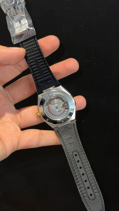 Omega Constellation | Silver Black Case | Green Strap | Green Plain Dial - twentyfour