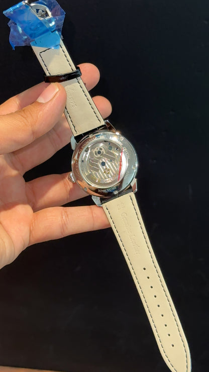 Pp Auto | Pendulum | Silver | Black Strap | Shaddy Sky Blue Dial