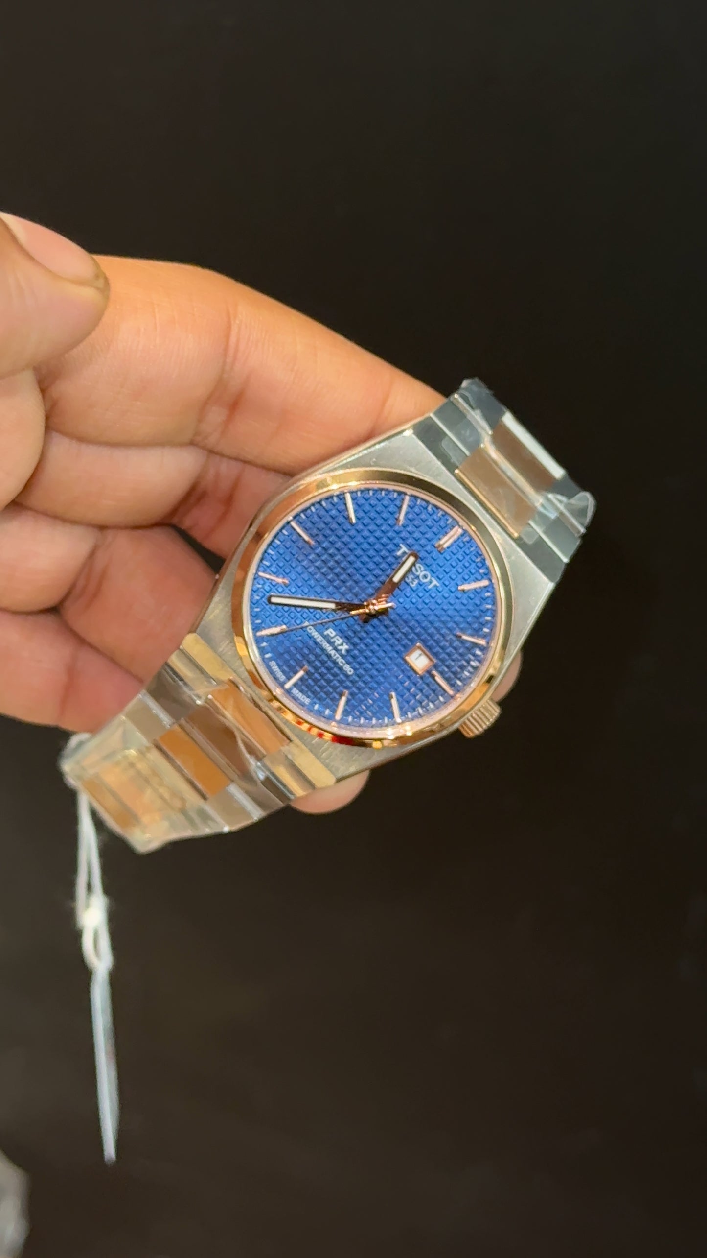 Tissot Prx | Quartz | Rose Two Tone | Blue Texture Dial - twentyfour