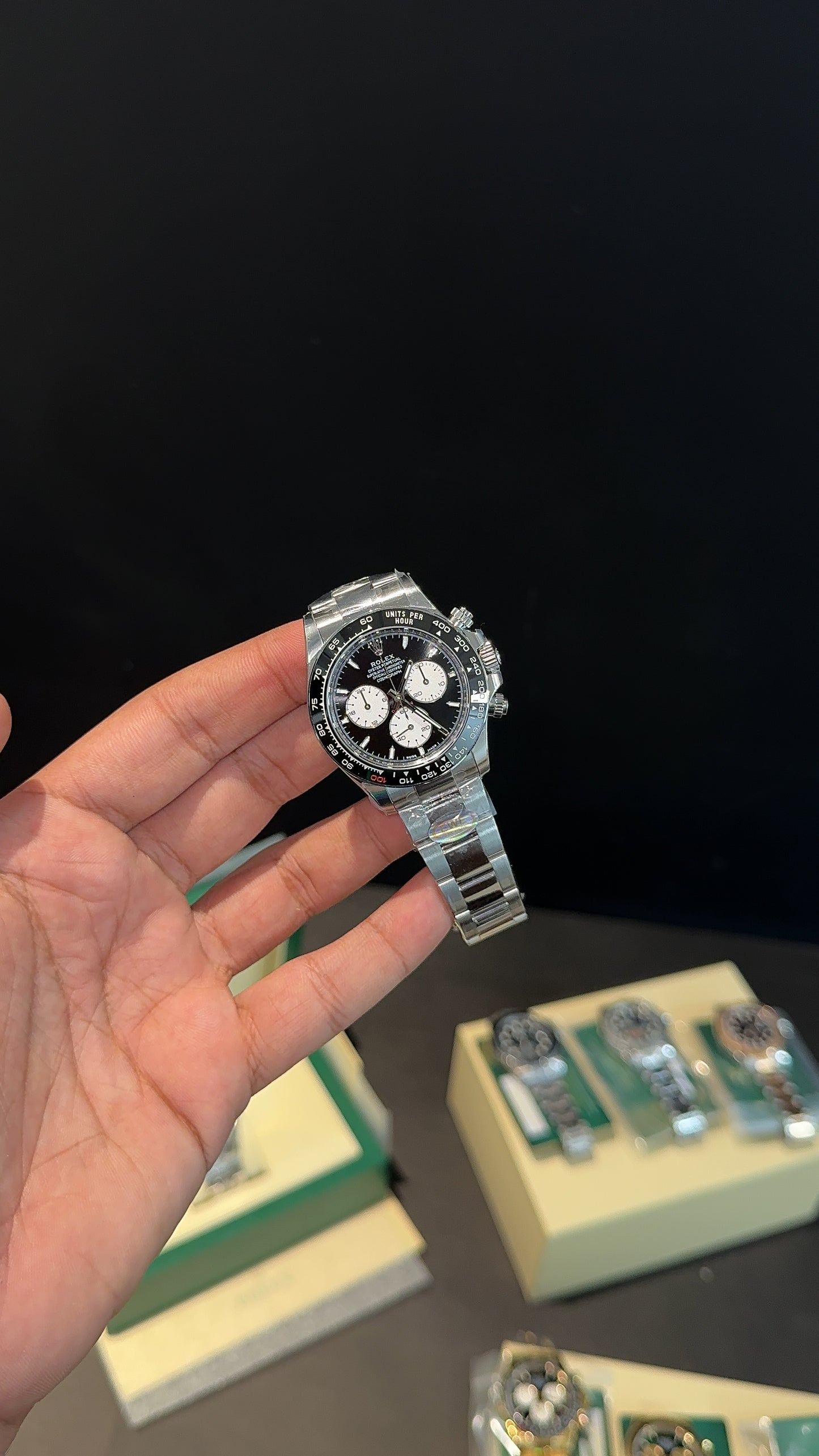 Premium Daytona Le Mans | Silver Chain | Chrono | Black Dial
