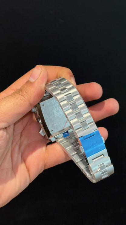 Tag Monaco | Silver Chain | Green Chrono | Silver Dial