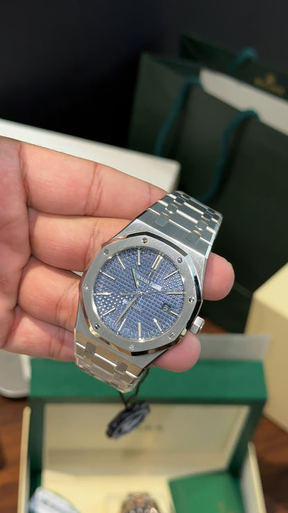 Premium AP | Auto | Silver Chain | Blue Dial