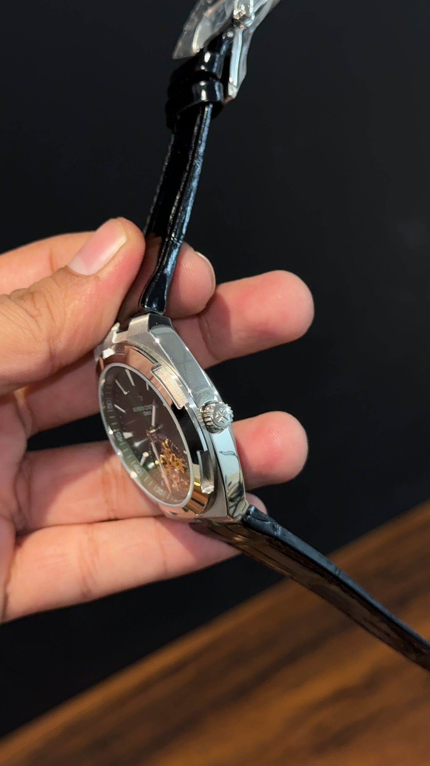 Vacheron Constantin | Black Leather Strap | Pendulum | Green Dial