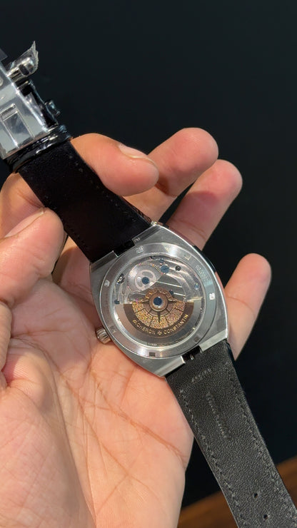 Vacheron Constantin | Black Leather Strap | Pendulum | Black Dial