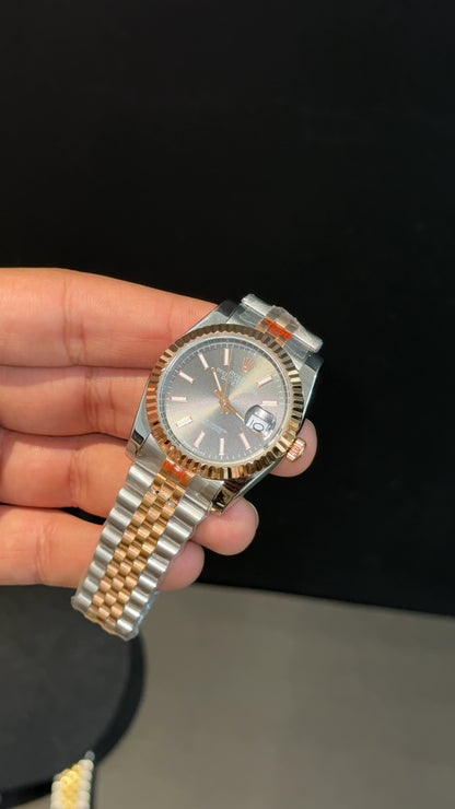 DateJust | 36mm | Rose Two Tone | Grey  Dial