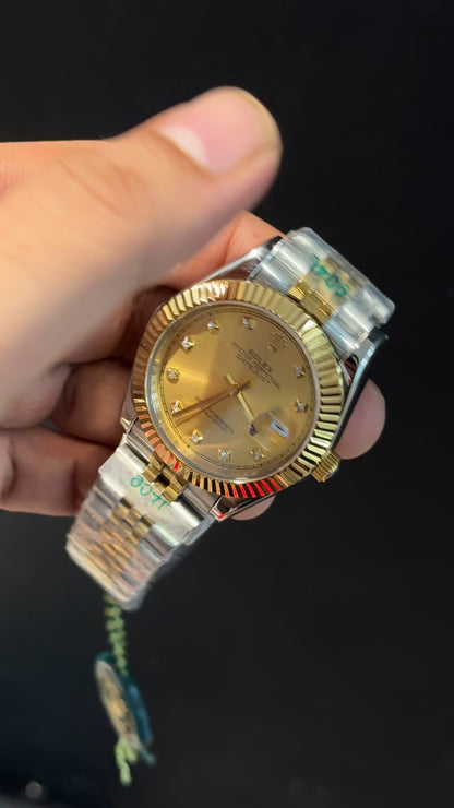 Datejust | Gold Two Tone | Diamond Digit | Gold Dial