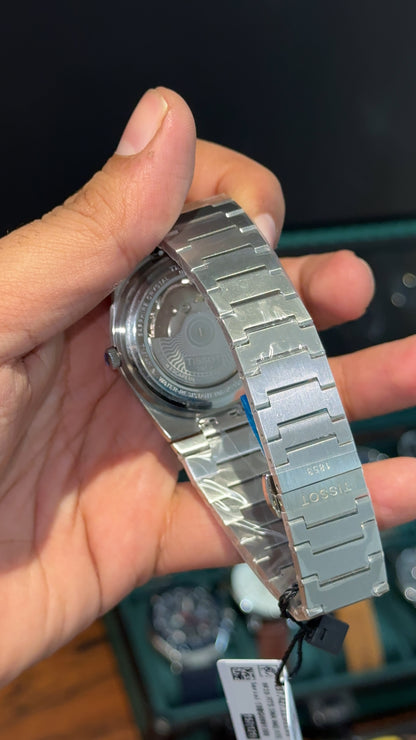 Tissot Prx  | Auto | Silver Chain | Sky Blue Texture Dial