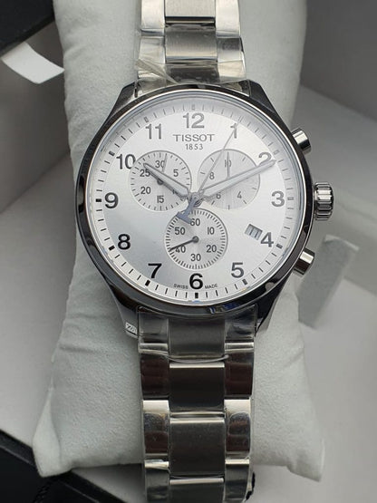 TISSOT Men’s Quartz Swiss Made Stainless Steel Silver Dial 45mm Watch T116.617.11.037.00