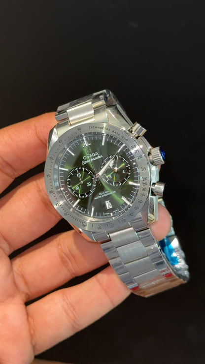 Omega Speedmaster | Silver Chain | Chrono | Greenish Dial - twentyfour