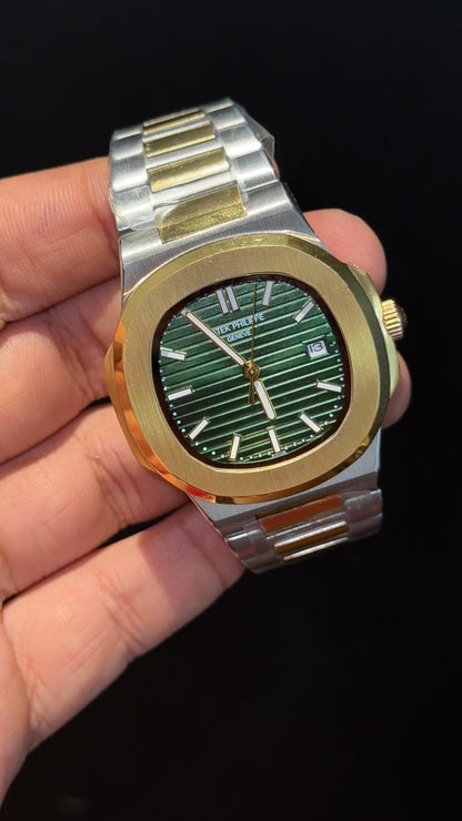 PP Auto | Gold Two Tone | Green Dial