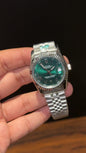 Datejust | 36mm | Silver Chain | Greenish Arabic Dial - twentyfour