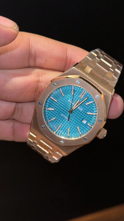 AP Auto | Rose Chain | Turquoise Dial