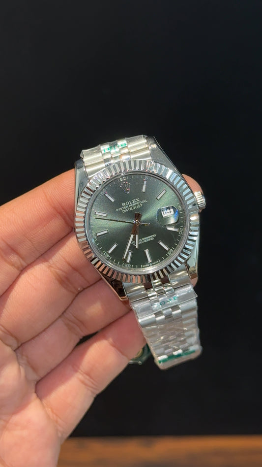DateJust | Silver Chain | Green Dial - twentyfour