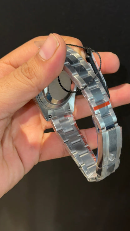 Datejust | Silver Oyester Chain | Dark Grey Wimbeldon Dial