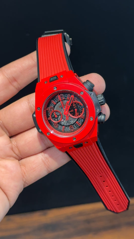 Premium Hublot | Big Bang Unico Edition | Red Strap | Red Dial - twentyfour