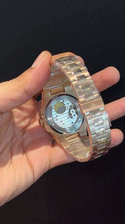 Pp Auto | Moonphase | Rose Chain | Sub Black Dials