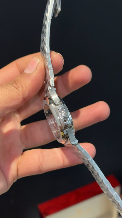 Pp Auto | Silver Chain | DayDate Edition | Moonphase | Green Dial