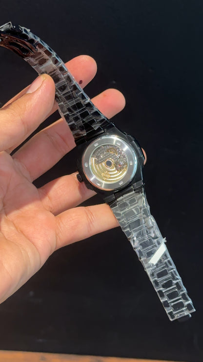 PP Auto | Black Chain | White Digit | Black Dial - twentyfour