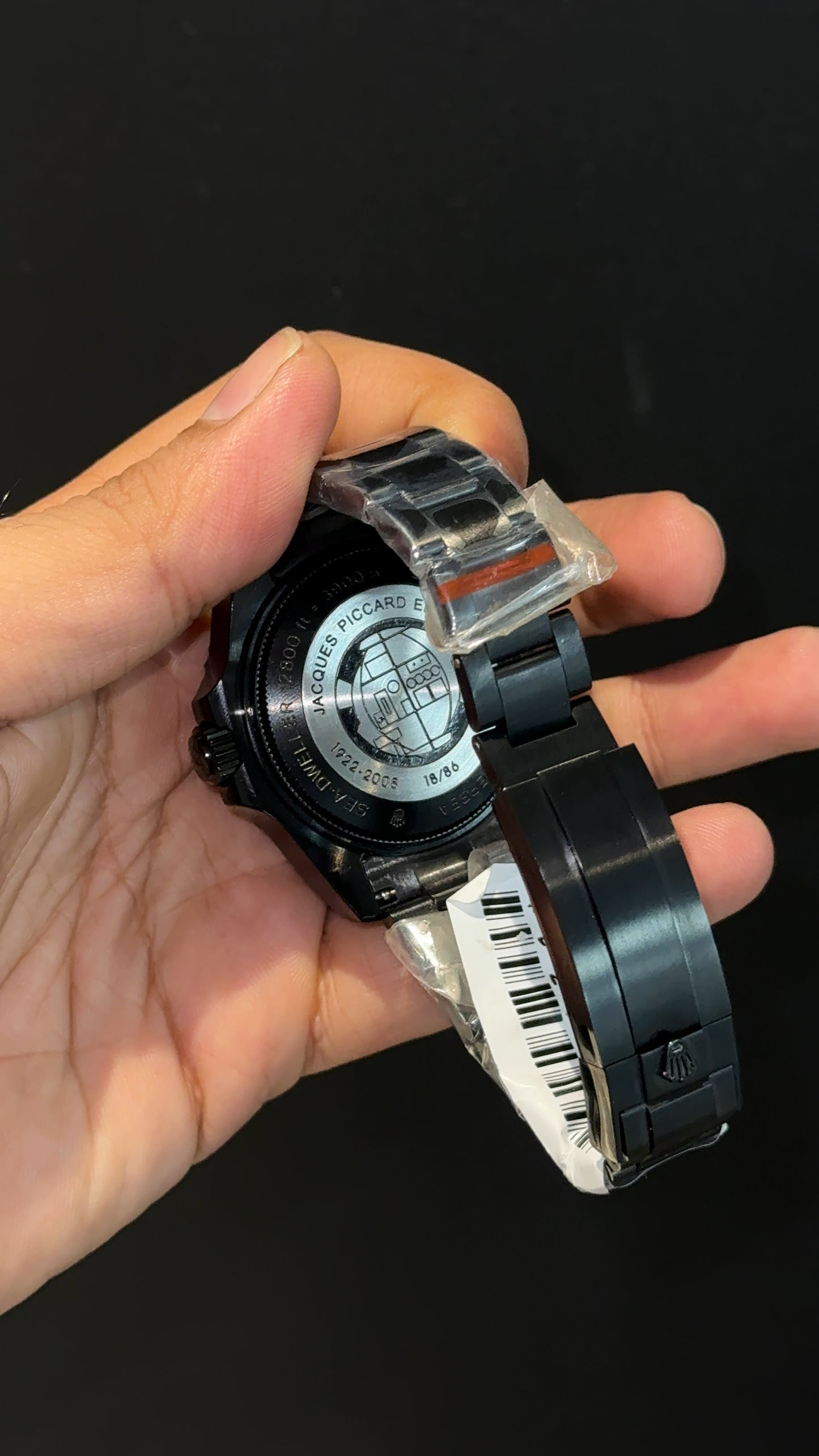 Deep Sea | Black Oyester Chain | Black Bezel | Black Dial
