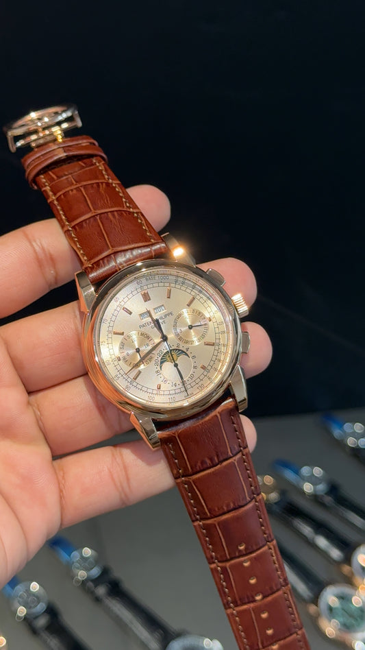 Patek Century | Auto | DayDate |  Gold Dial | Brown  leather strap