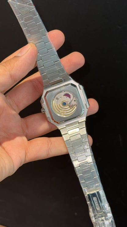 Pp Auto | Cubitus | Silver Chain | Green Dial - twentyfour