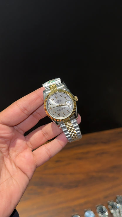 Datejust | 36mm | Gold Two Tone | Grey Arabic Dial