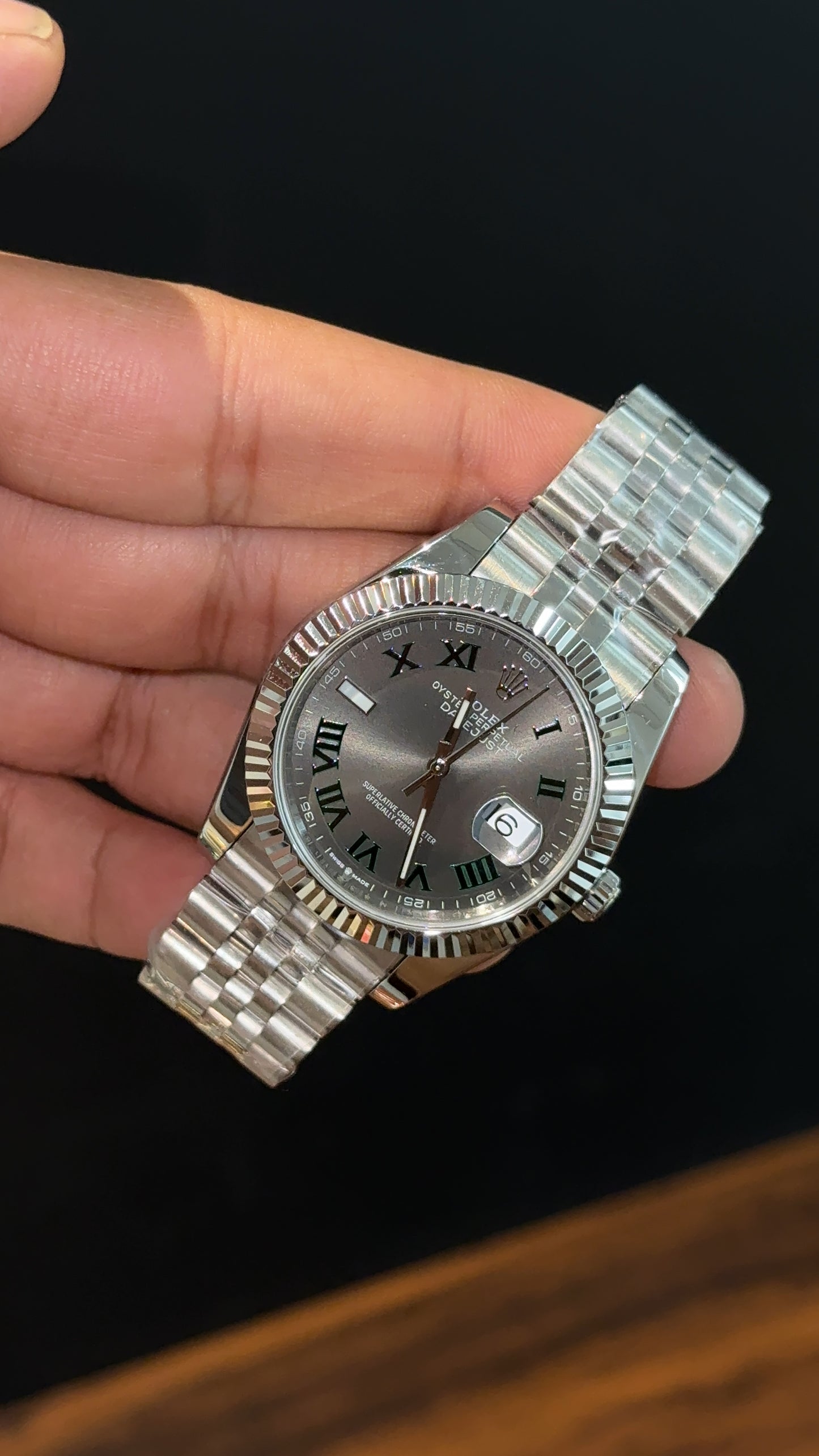 Premium Datejust | Silver Chain | Wimbeldon Dial